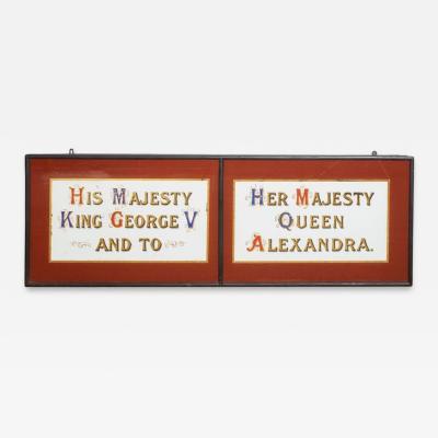 Royal Warrant Framed Reverse Painting on Glass