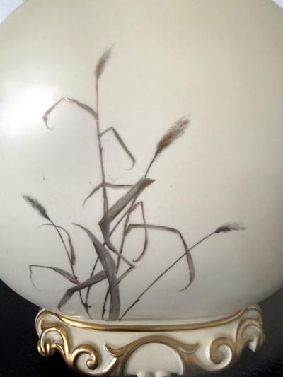 Royal Worcester Large Porcelain Moon Vase Charles Henry Clifford Baldwyn for Royal Worcester