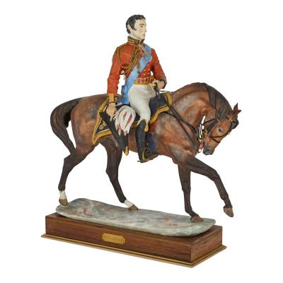 Royal Worcester Pair of Royal Worcester Porcelain Models of Wellington and Napoleon