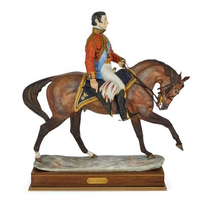 Royal Worcester Pair of Royal Worcester Porcelain Models of Wellington and Napoleon