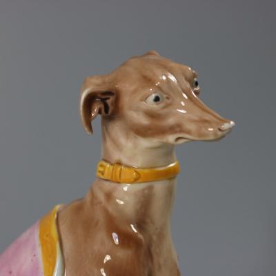 Royal Worcester Royal Worcester Majolica Greyhound Figure