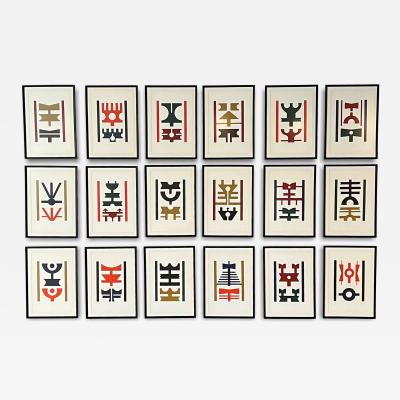 Rubem Valentim Rubem Valentim Eighteen Poetic Logos 1974