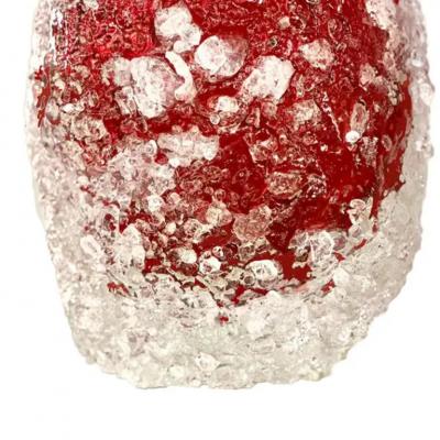 Ruby Red Murano Cotisso Glass Vase