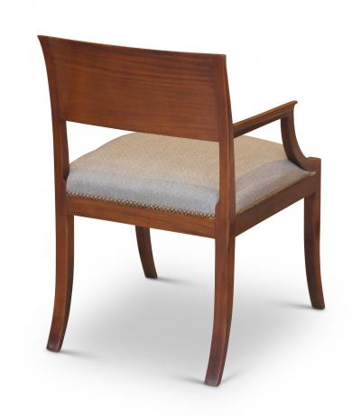 Rud Rasmussen Snedkerier Pair of Danish Modern Classicism Klismos Armchairs by Rud Rasmussen