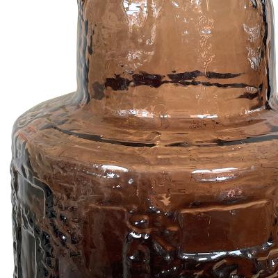 Ruda Glasbruk Monumental Pair of Table Lamps in Topaz Tint Glass by G te Augustsson