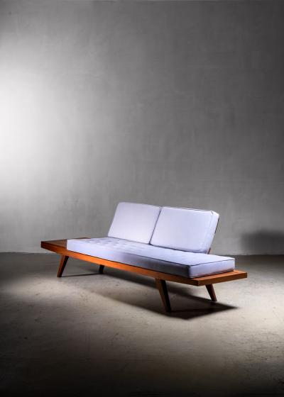 Rude Osolnik Rude Osolnik Studio Crafted Wooden Sofa USA 1960s