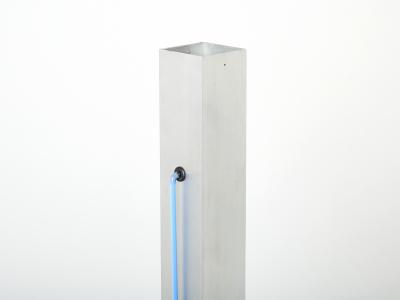 Rudi Stern Blue Neon steel Floor Lamp by Rudi Stern and Dan Chelsea for Kovacs 1983