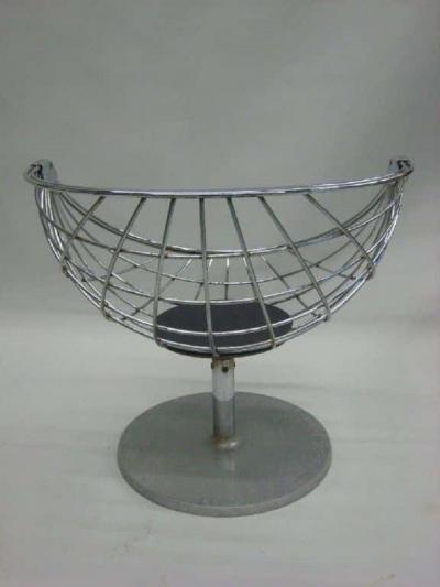 Rudi Verelst Pair of Belgian Mid Century Modern Chrome Steel Lounge Chairs by Rudi Verelst