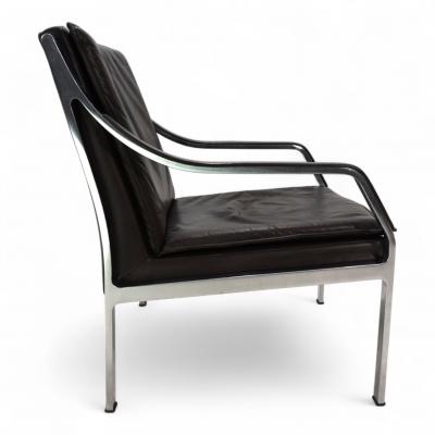 Rudolf Bernd Glatzel Knoll Art Collection leather lounge chair by Rudolf B Glatzel 1970