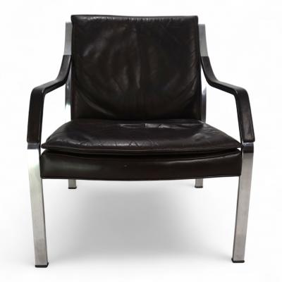 Rudolf Bernd Glatzel Knoll Art Collection leather lounge chair by Rudolf B Glatzel 1970