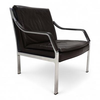 Rudolf Bernd Glatzel Knoll Art Collection leather lounge chair by Rudolf B Glatzel 1970