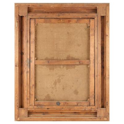 Rudolf Giffinger Large antique German 19th century Alpine waterfall landscape by Rudolf Giffinger