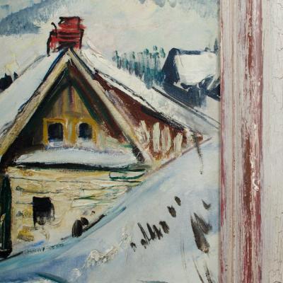 Rudolf Jacobi Rudolf Jacobi German 1889 1972 A snow covered village oil on canvas 