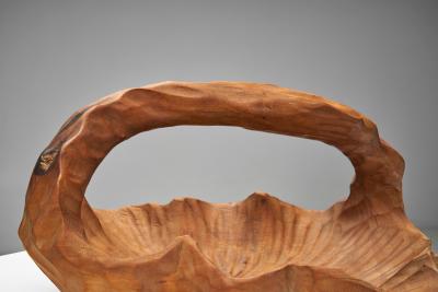 Rudolf Steiner School Alder Wood Bowl in the manner of Rudolf Steiner Switzerland Mid 20th Century