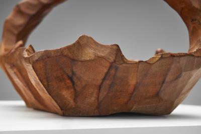 Rudolf Steiner School Alder Wood Bowl in the manner of Rudolf Steiner Switzerland Mid 20th Century