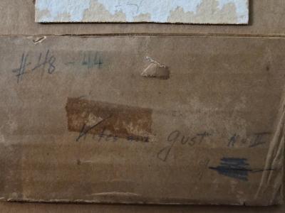 Rudolf Von Huhn Rudolf von Huhn Kites and Gusts 1955 Goauche on Paper