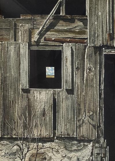 Rudolph Ohrning Through the Barn Window 