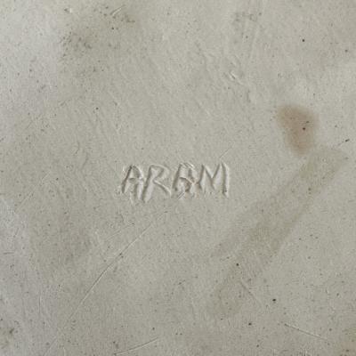 Ruffled edge serving bowl matte white glaze