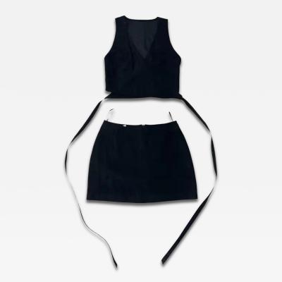 Ruffo Corsi Black Suede Leather Two Piece Set No import duty we pay for it 