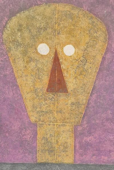 Rufino Tamayo Cabez sobre fondo Rosa