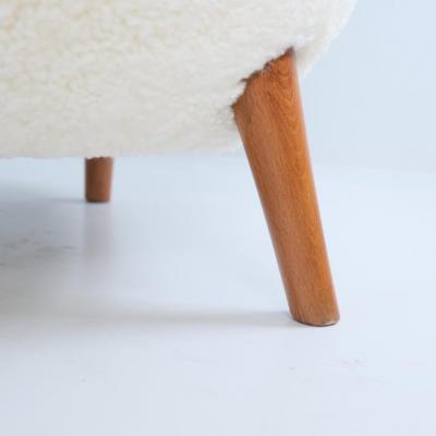 Runar Engblom Pair of Iconic Runar Engblom Vaakuna Chairs in Snow White Sheepskin 1950s