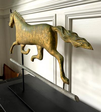 Running Horse Weathervane on Display Stand