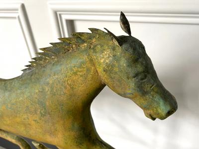 Running Horse Weathervane on Display Stand