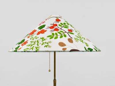 Rupert Nikoll 1940s Adjustable Walnut Brass Floor Lamp Rupert Nikoll Vienna Austria 1950s