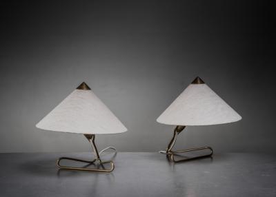 Rupert Nikoll Pair of Rupert Nikoll table or wall lamps
