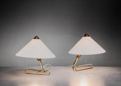 Rupert Nikoll Pair of Rupert Nikoll table or wall lamps
