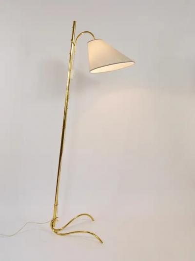 Rupert Nikoll Rupert Nikoll Adjustable Dornstab Mid Century Brass Floor Lamp Austria 1950s