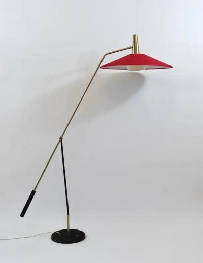 Rupert Nikoll Rupert Nikoll Articulating Counterweight Midcentury Floor Lamp Nickel Brass