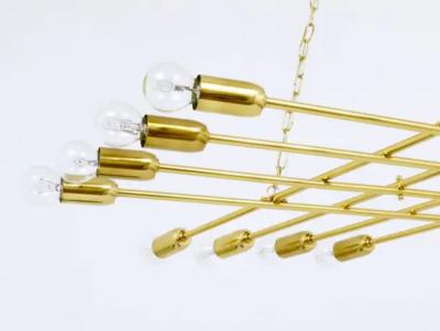 Rupert Nikoll Rupert Nikoll Large Midcentury Brass Chandelier Austria 1950s