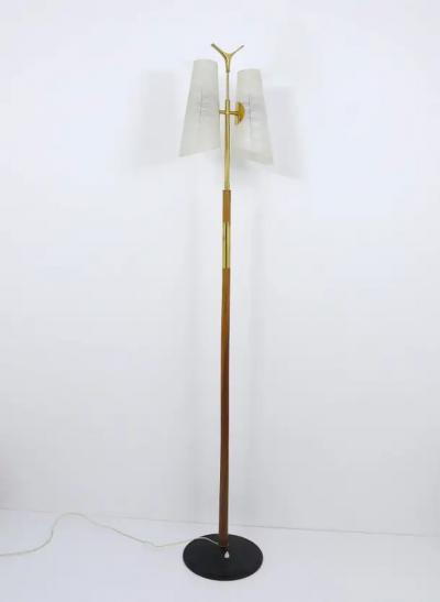 Rupert Nikoll Rupert Nikoll Mid Century Brass Floor Lamp Austria 1950s