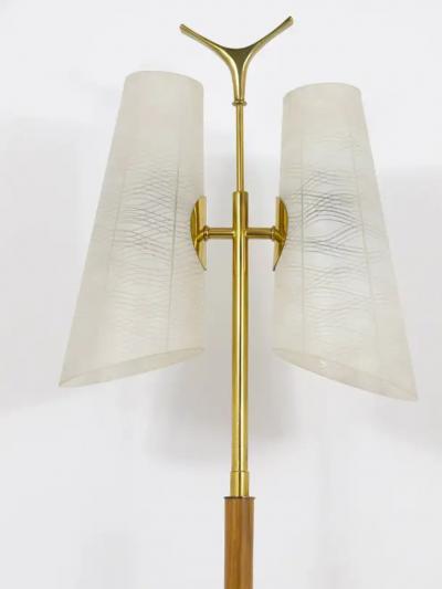 Rupert Nikoll Rupert Nikoll Mid Century Brass Floor Lamp Austria 1950s
