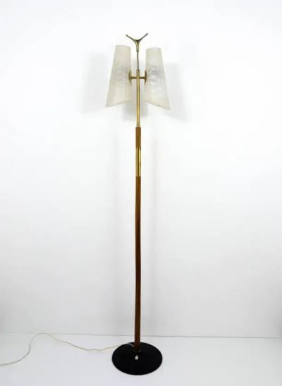 Rupert Nikoll Rupert Nikoll Mid Century Brass Floor Lamp Austria 1950s