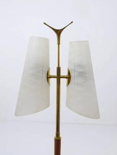 Rupert Nikoll Rupert Nikoll Mid Century Brass Floor Lamp Austria 1950s