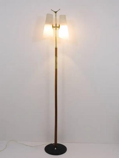 Rupert Nikoll Rupert Nikoll Mid Century Brass Floor Lamp Austria 1950s