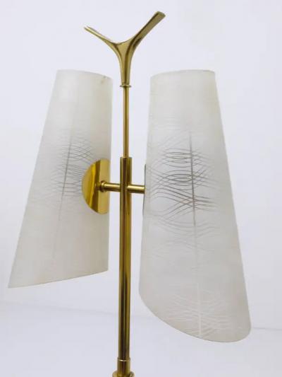 Rupert Nikoll Rupert Nikoll Mid Century Brass Floor Lamp Austria 1950s