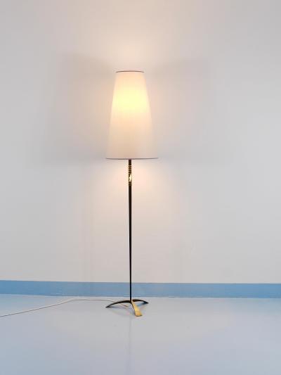Rupert Nikoll Rupert Nikoll MidCentury Brass Floor Lamp Carl Aubock Hand Switch Austria 1950
