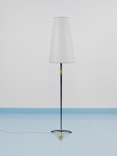 Rupert Nikoll Rupert Nikoll MidCentury Brass Floor Lamp Carl Aubock Hand Switch Austria 1950