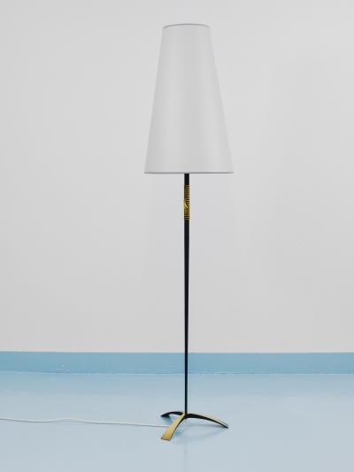 Rupert Nikoll Rupert Nikoll MidCentury Brass Floor Lamp Carl Aubock Hand Switch Austria 1950