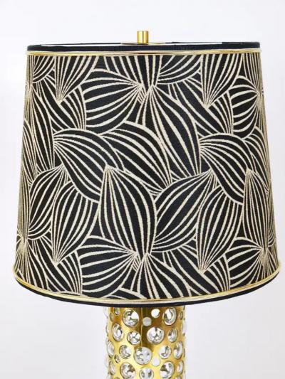 Rupert Nikoll Rupert Nikoll Midcentury Brass Tube Bubble Glass Table Lamp Austria 1950s