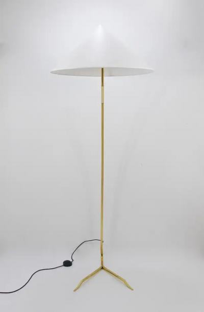 Rupert Nikoll Rupert Nikoll Sumatra Mid Century Brass Floor Lamp Vienna Austria 1950s