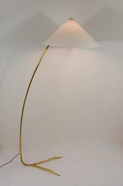 Rupert Nikoll Rupert Nikoll Sumatra Mid Century Brass Floor Lamp Vienna Austria 1950s