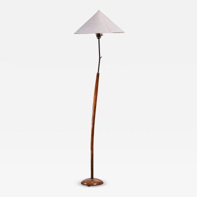 Rupert Nikoll Rupert Nikoll adjustable wood and brass floor lamp Austria