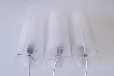 Rupert Nikoll Set of Three Mid Century Modern Pendant Lamps by Rupert Nikoll Austria 1970s