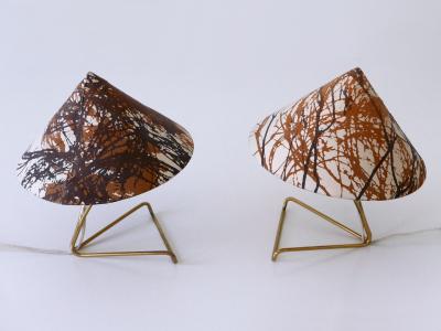 Rupert Nikoll Set of Two Rare Eel Table Lamps or Wall Lights by Rupert Nikoll Austria 1952