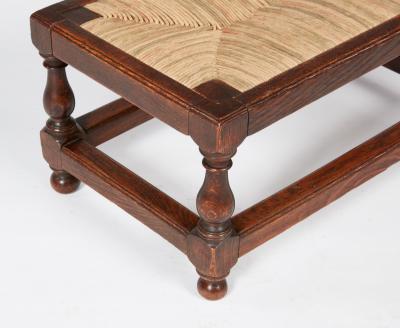 Rush Seat Oak Stool