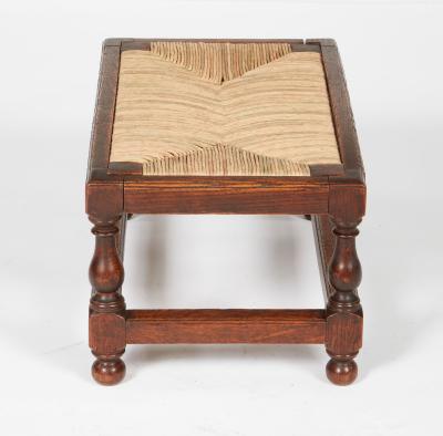 Rush Seat Oak Stool